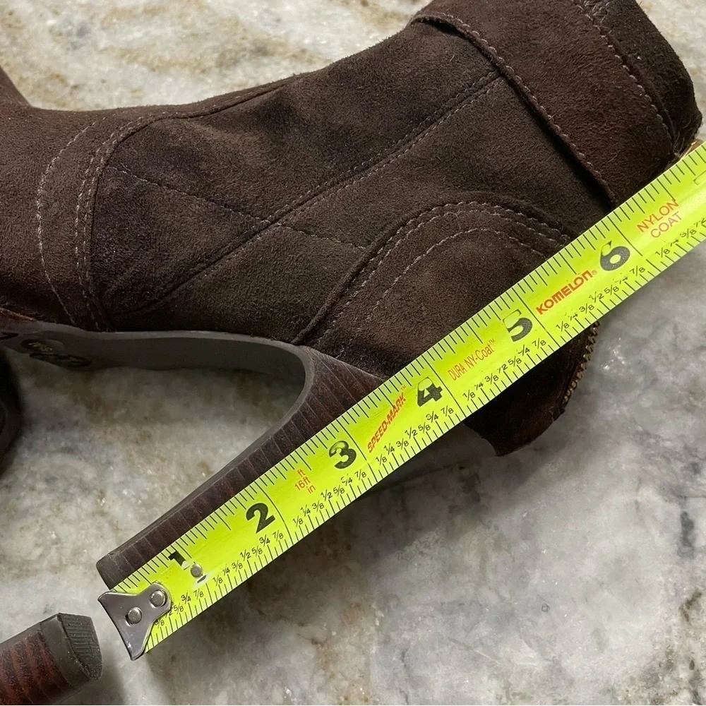 Tory Burch Brown Suede Melrose Platform Ankle Brown Boots Women's 5.5 M